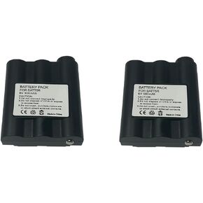 2 Pack BATT5R BATT-5R AVP7 Rechargeable Battery Pack 6V 900mAh for GXT Walkie Talkie GXT1050 GXT1000 GXT850 GXT860 GXT900 GXT950 FRS-005 LXT210 GXT300 GXT325 GXT550 GXT555 GXT700 GXT710 GXT720 GXT750