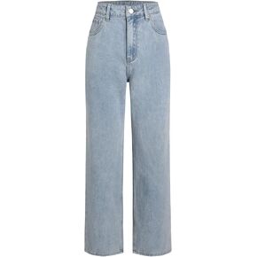 Straight Leg Jeans for Women Black Jeans for Women High Waisted Jeans Solid Mid Waist Pocket Straight Leg in Saudi Arabia