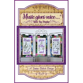 Janine Babich Designs Music Gives voiceµ Table Top Display Pattern, Any