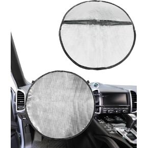 Steering Wheel Sun Shade Cover,Anti-Heat Aluminum Block Steering Wheel Cover Sun Shade,Auto Interior Protector,Car Steering Wheel Cover,Steering Wheel Sun Heat Shield for Car Truck SUV Van