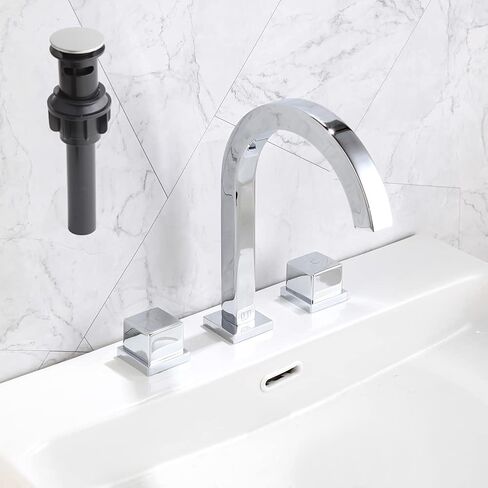 البوب ​​SANITARYWARE 2-مقبض واسع النطاق بالوعة الحمام صنبور النفط مفروك البرونزية الصلبة النحاس 8 بوصة شلال الحمام الغرور صنبور 3 ثقوب حوض خلاط الحنفيات in Saudi Arabia