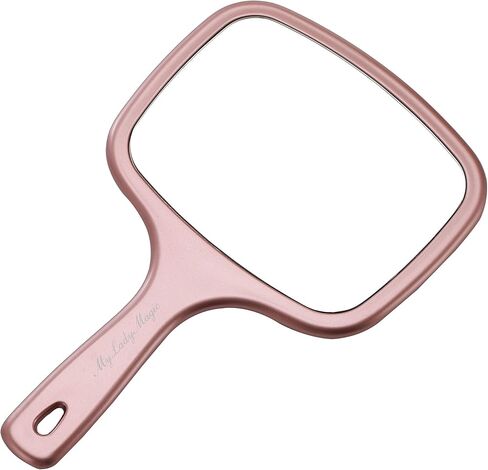 مرآة محمولة مع تكبير 1X/3X لمكياج التجميل (ذهبي وردي) in Saudi Arabia
