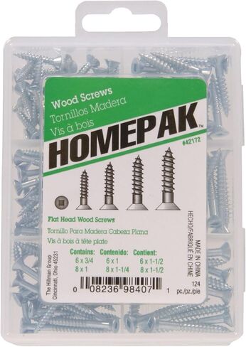 Hillman HOMEPAK 42172 Flat Head Square Drive Wood Screws 6 inches in Kuwait