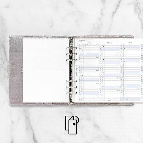 Filofax Calendar Diary Refill, A5 Size, Vertical Year Planner, White Paper, English, 2024 (C68501-24) in Saudi Arabia