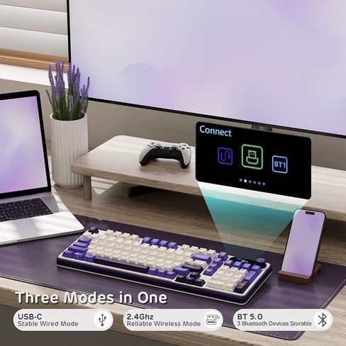 RK ROYAL KLUDGE S98 Wireless Mechanical Keyboard w/Smart Display & Knob in Kuwait