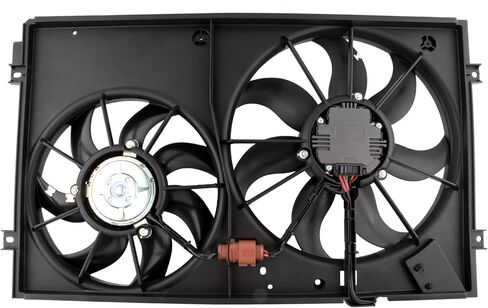 Engine Radiator Cooling Fan Assembly Fit for Volkswagen Beetle/Passat 2012-2013，Golf 2010-2013, Jetta 2005-2013, Rabbit 2012-2013 Replace# 1K0959455DH 1K0959455ET in Kuwait