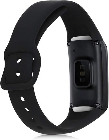 أحزمة kwmobile متوافقة مع أحزمة Samsung Galaxy Fit (SM-R370) - 2x سوار ساعة سيليكون بديل - أسود/أزرق داكن in Saudi Arabia