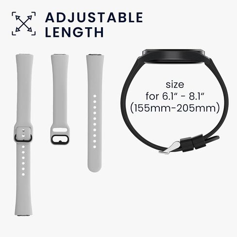 أحزمة kwmobile متوافقة مع أحزمة Samsung Galaxy Fit (SM-R370) - 2x سوار ساعة سيليكون بديل - أسود/أزرق داكن in Saudi Arabia