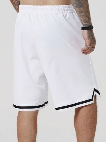 SOLY HUX Men's Letter Graphic Track Shorts Drawstring Waist Workout Sports Shorts in Saudi Arabia