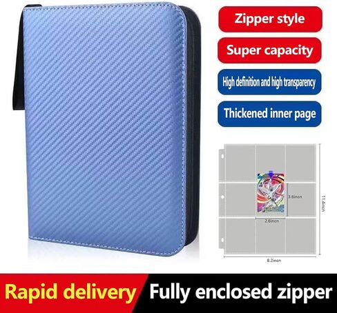 Card Binder 9 Pocket, 900 Double Sided Pocket PU Premium Card Book, Sturdy Collection Binder, Collector Album for TCG CCG Card Storage and Organisation (Black) in Saudi Arabia