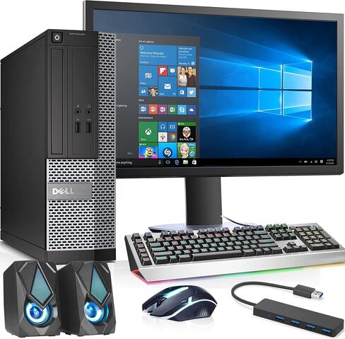 كمبيوتر مكتبي Dell OptiPlex، معالج Intel Core i5 الجيل الثالث 3.2 جيجاهرتز، ذاكرة الوصول العشوائي 16 جيجابايت، محرك الأقراص الصلبة 2 تيرابايت، شاشة LED جديدة 22 بوصة، لوحة مفاتيح RGB وماوس، واي فاي، Windows 10 Pro (متجدد) in Saudi Arabia