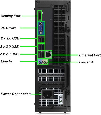 كمبيوتر مكتبي Dell OptiPlex، معالج Intel Core i5 الجيل الثالث 3.2 جيجاهرتز، ذاكرة الوصول العشوائي 16 جيجابايت، محرك الأقراص الصلبة 2 تيرابايت، شاشة LED جديدة 22 بوصة، لوحة مفاتيح RGB وماوس، واي فاي، Windows 10 Pro (متجدد) in Saudi Arabia