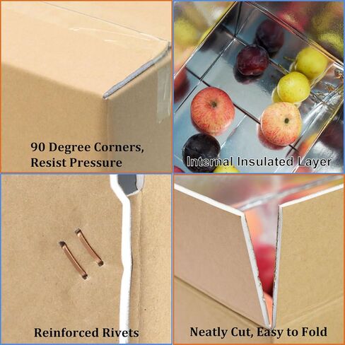 8 PCS Insulated Shipping Boxes with 8 PCS Aluminum Foil Liner, 10"x5.5"x8" Thermo Chill Insulated Shipping Box Reusable Cooler Box for Shipping Frozen Food in Saudi Arabia