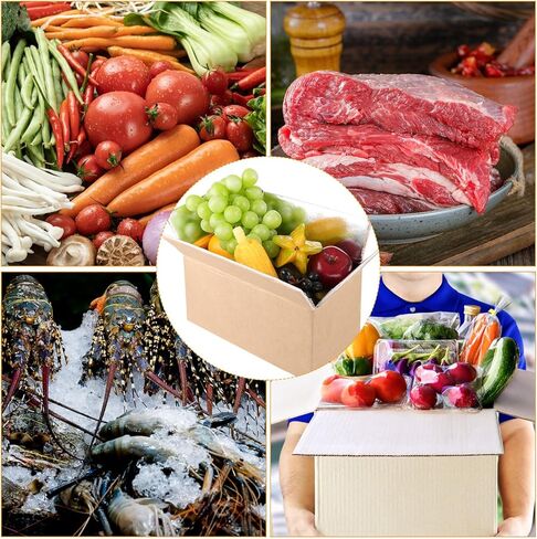 8 PCS Insulated Shipping Boxes with 8 PCS Aluminum Foil Liner, 10"x5.5"x8" Thermo Chill Insulated Shipping Box Reusable Cooler Box for Shipping Frozen Food in Saudi Arabia