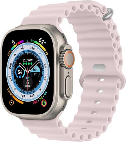 حزام Ocean متوافق مع سوار ساعة Apple 49 مم 45 مم 44 مم 42 مم 41 مم 40 مم 38 مم، حزام رياضي قابل للتعديل للنساء والرجال مع إبزيم لساعة Apple Ultra iWatch Series 8 7 6 5 4 3 2 1 SE in Saudi Arabia