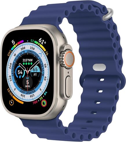حزام Ocean متوافق مع سوار ساعة Apple 49 مم 45 مم 44 مم 42 مم 41 مم 40 مم 38 مم، حزام رياضي قابل للتعديل للنساء والرجال مع إبزيم لساعة Apple Ultra iWatch Series 8 7 6 5 4 3 2 1 SE in Saudi Arabia