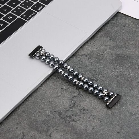 Wongeto Compatible with Fitbit Versa 4/Versa 3 Bands/Fitbit Sense/Sense 2 Bands,Fashion Handmade Elastic Beadeds Bracelet Women for Fitbit Versa 4/Versa 3/Sense 2/Sense in Saudi Arabia
