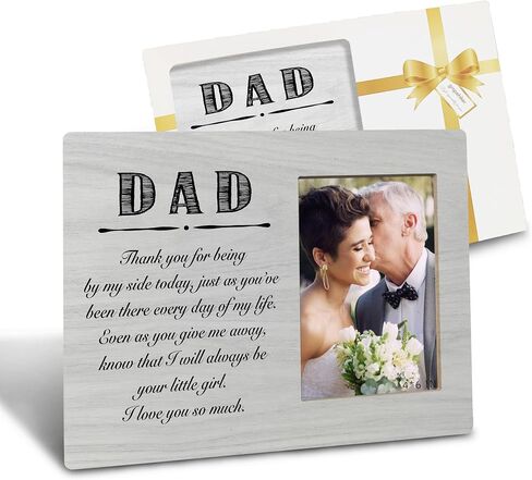 Father of the Bride Gifts - Father of the Bride 4x6 Picture Frame,Father of the Bride Gifts from Daughter,Father of Bride Gifts from Bride,Father of Bride Gifts for Wedding Day in Saudi Arabia