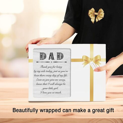 Father of the Bride Gifts - Father of the Bride 4x6 Picture Frame,Father of the Bride Gifts from Daughter,Father of Bride Gifts from Bride,Father of Bride Gifts for Wedding Day in Saudi Arabia