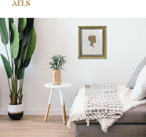 إطار صورة عتيق مقاس 8 × 10 بوصة من AELS، إطارات صور عتيقة أنيقة بواجهة زجاجية، عرض للصور، تعليق على الحائط على سطح الطاولة، أفكار للهدايا، أوراق منحوتة، ذهبي وأزرق in Kuwait