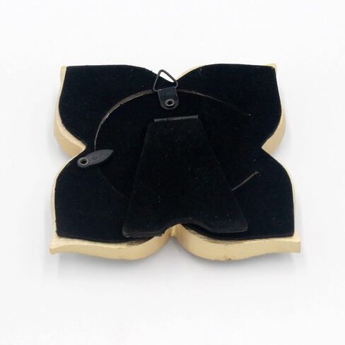 2x2 Round Photo Picture Frame with Petal Shaped Mirrors Gold Flower Shaped for Tabletop Desktop Display (Frame 4X4) in Kuwait