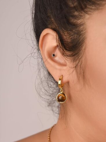 sacina boho hippie أقراط كريستال عين النمر، أقراط دمعة، أقراط بنية، أقراط بوهو، أقراط الصيف، هدية مجوهرات عيد الميلاد للنساء in Saudi Arabia