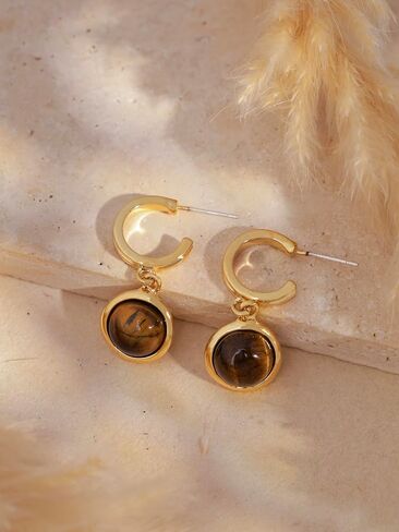 sacina boho hippie أقراط كريستال عين النمر، أقراط دمعة، أقراط بنية، أقراط بوهو، أقراط الصيف، هدية مجوهرات عيد الميلاد للنساء in Saudi Arabia