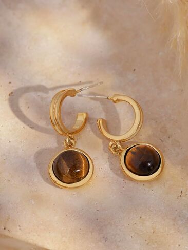 sacina boho hippie أقراط كريستال عين النمر، أقراط دمعة، أقراط بنية، أقراط بوهو، أقراط الصيف، هدية مجوهرات عيد الميلاد للنساء in Saudi Arabia