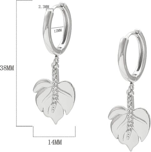 Dainty Drop Dangle Hoop Earrings For Women Girls,Gold Plated 12mm Hoops With Cz Evil Eye Heart Teardrop Leaves Charms Trendy Cute Dangling Earrings in Saudi Arabia