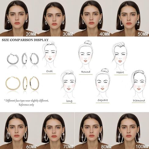 TOPGRILLZ أقراط كبيرة على شكل طوق مثلج للنساء من الفضة الإسترليني عيار 925 مكعبة الزركونيوم والكريستال مرصعة بالزركونيوم ومجوهرات الزفاف in Kuwait