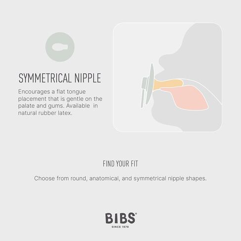 BIBS Pacifiers 0-6 Months | 2-Pack Soothers | BPA-Free Symmetrical Nipple | Made in Denmark | Blush Glow/Vanilla Glow Colour Pacifier in Saudi Arabia