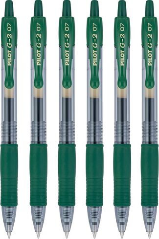 Pilot G2 Premium Refillable & Retractable Rolling Ball Gel Pens, 0.7mm Fine Point, Hunter Green, 6-Pack in Saudi Arabia