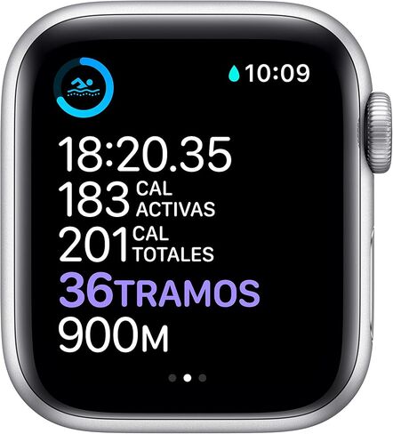 Apple Watch Series 6 (GPS + Cellular, 40mm) - Silver Aluminum Case with White Sport Band (Renewed) in Saudi Arabia
