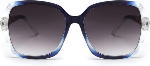 JM Oversized Women Square Sunglasses Sparkling Composite Shiny Frame UV400 Protection in Saudi Arabia