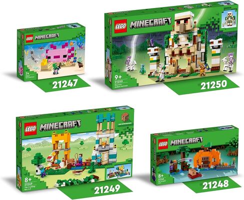 LEGO 21250 Minecraft The Iron Golem Fortress, Buildable Castle Toy, Convertible into a Large Figure, with 7 Figures Including Crystal Knight, Skeleton Rider and A Loaded Creeper in Saudi Arabia