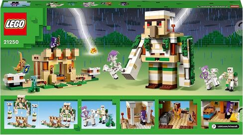 LEGO 21250 Minecraft The Iron Golem Fortress, Buildable Castle Toy, Convertible into a Large Figure, with 7 Figures Including Crystal Knight, Skeleton Rider and A Loaded Creeper in Saudi Arabia