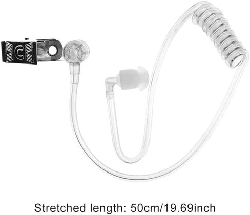 CALIDAKA Replacement Acoustic Coil Tube for Two Way Radio Earpiece and Headset,Snap Replacement Acoustic Tube,Ear Piece Toys Security Headset Earpiece Agent Earpiece Costume Prop in Saudi Arabia