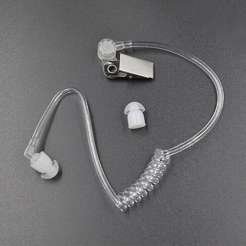 CALIDAKA Replacement Acoustic Coil Tube for Two Way Radio Earpiece and Headset,Snap Replacement Acoustic Tube,Ear Piece Toys Security Headset Earpiece Agent Earpiece Costume Prop in Saudi Arabia