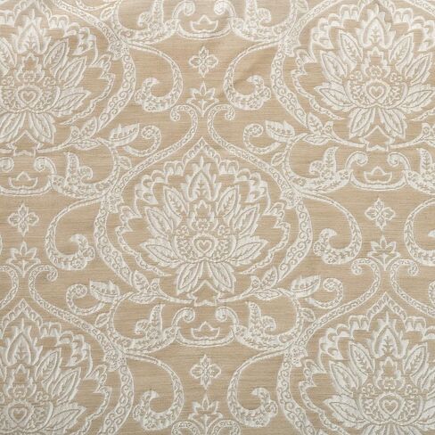 SUPERIOR Lotus Jacquard Curtains with Grommet Header, Linen in Saudi Arabia
