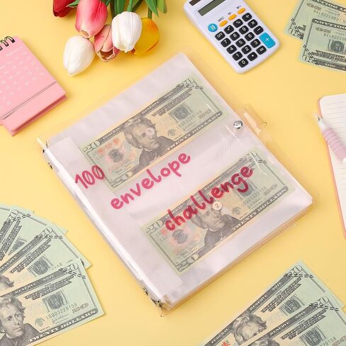 100 مغلف تحدي توفير المال 100 مظروف جامعي تحدي الموثق الوردي DIY التوفير التحديات الميزانية كتاب الموثق طريقة سهلة وممتعة لتوفير 5،050 دولار (لا أضعاف النقدية) (الموثق) in Saudi Arabia