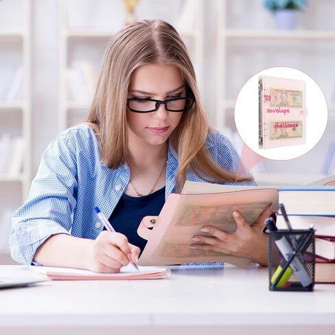 100 مغلف تحدي توفير المال 100 مظروف جامعي تحدي الموثق الوردي DIY التوفير التحديات الميزانية كتاب الموثق طريقة سهلة وممتعة لتوفير 5،050 دولار (لا أضعاف النقدية) (الموثق) in Saudi Arabia