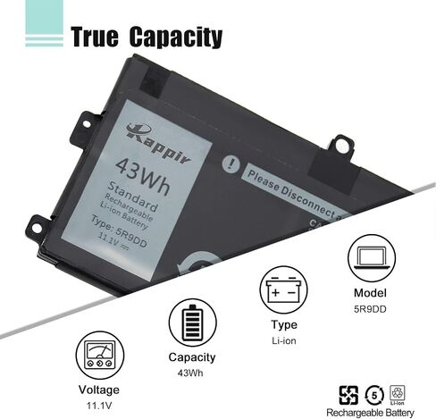 BOWEIRUI 43Wh 5R9DD Battery Compatible with Dell Latitude Chromebook 11 (3120) P22T Series Fits P/N KTCCN 0KTCCN XKPD0 P22T001 in Saudi Arabia