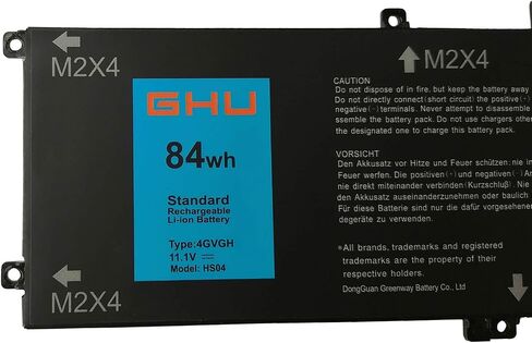 GHU 4GVGH Battery Compatible with Dell Precision 5510 Battery, Dell XPS 15 9550 Battery - Premium 84Wh, UL Tested, Fast Charging, 1P6KD Battery and -Free Return in Saudi Arabia