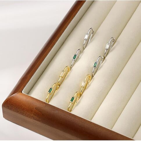 Rectangle CZ Huggie Hoop Earrings 925 Sterling Silver Cartilage Crystal Small Square Geometric Hoops Dangle Drop Earring Hypoallergenic for Women Girls Dainty Jewelry Gifts Birthday Christmas in Saudi Arabia