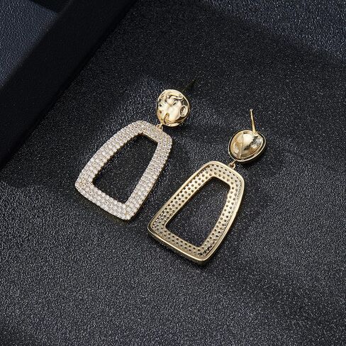 Pearl Drop Earrings - 18K Gold Plated Dangle Stud Pearl Earrings - Freshwater Cultured Pearl Earrings for Women - AAA+ Quality in Saudi Arabia