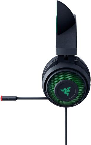سماعة الألعاب Razer Kraken Kitty RGB USB: صوت محيطي مكاني THX 7.1 - إضاءة Chroma RGB - ميكروفون نشط قابل للسحب لإلغاء الضوضاء - إطار من الألومنيوم خفيف الوزن، للكمبيوتر الشخصي - أسود كلاسيكي (متجدد) in Saudi Arabia