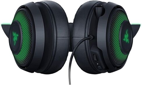 سماعة الألعاب Razer Kraken Kitty RGB USB: صوت محيطي مكاني THX 7.1 - إضاءة Chroma RGB - ميكروفون نشط قابل للسحب لإلغاء الضوضاء - إطار من الألومنيوم خفيف الوزن، للكمبيوتر الشخصي - أسود كلاسيكي (متجدد) in Saudi Arabia