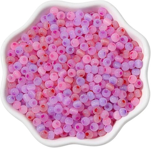 750 قطعة 4 مللي متر خرز زجاجي مستدير كريستال فضفاض خرز مستلزمات صناعة المجوهرات DIY بها بنفسك القلائد والأساور والأقراط والحرف اليدوية (مختلط الألوان) in Kuwait