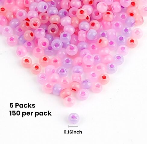 750 قطعة 4 مللي متر خرز زجاجي مستدير كريستال فضفاض خرز مستلزمات صناعة المجوهرات DIY بها بنفسك القلائد والأساور والأقراط والحرف اليدوية (مختلط الألوان) in Kuwait