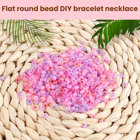 750 قطعة 4 مللي متر خرز زجاجي مستدير كريستال فضفاض خرز مستلزمات صناعة المجوهرات DIY بها بنفسك القلائد والأساور والأقراط والحرف اليدوية (مختلط الألوان) in Kuwait